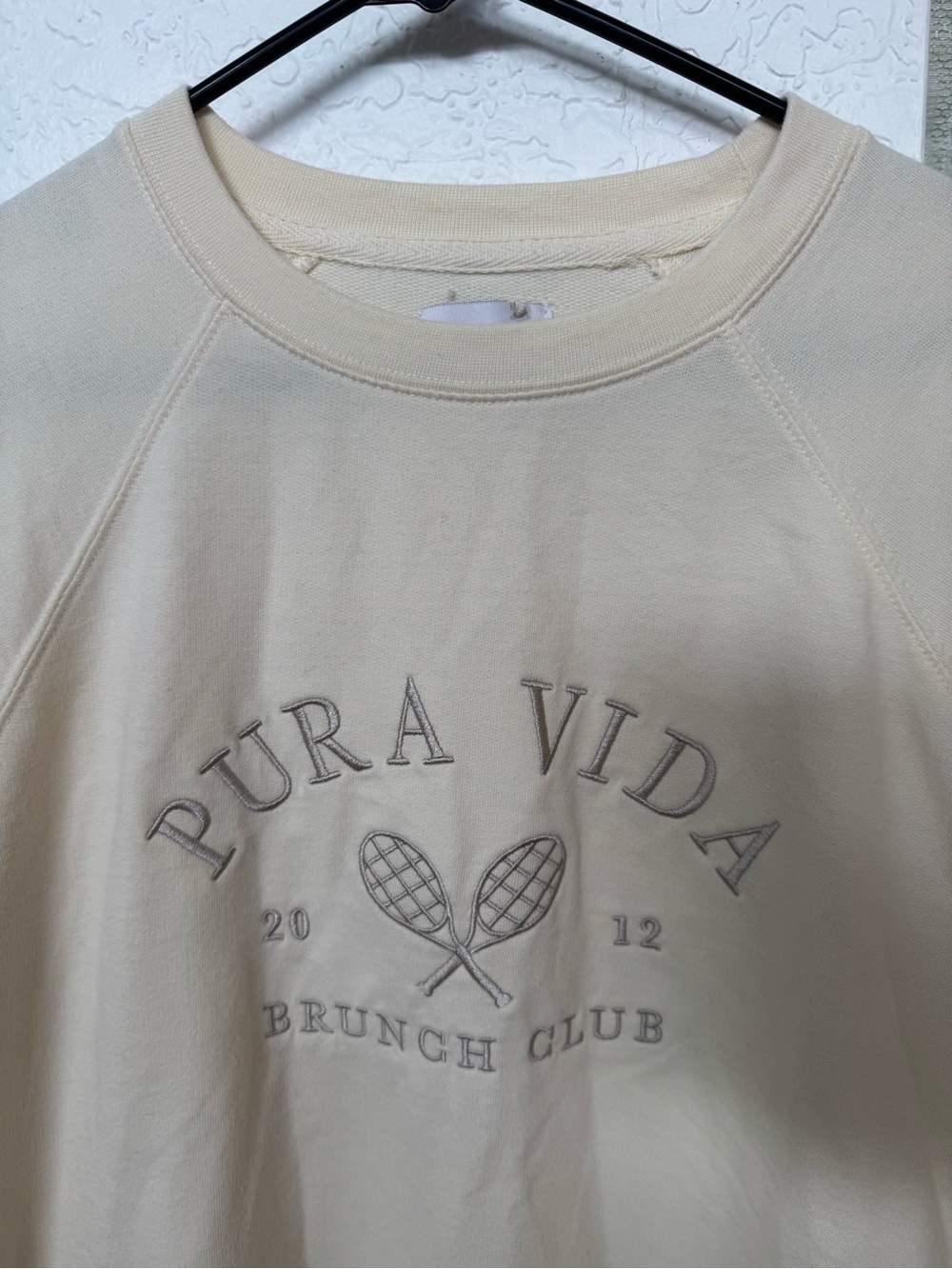 Pura Vida Cream Brunch Club Crewneck Sweatshirt - Picture 3 of 5